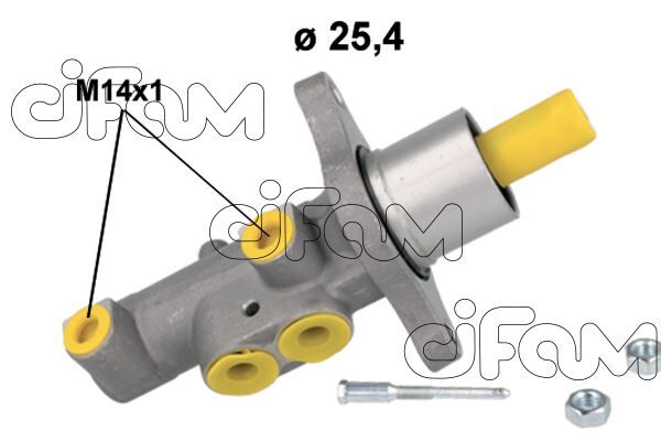 CIFAM 2021185 FREN ANA MERKEZ FOCUS II 04>11 C-MAX 04>11 VOLVO C30 06> 12 C70 II 06>12 S40 II 06>12 V50 06>121.6D -2.0D-D5-T5 25.4MM