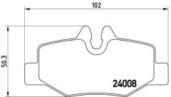BREMBO P50051 FREN BALATASI ARKA MERCEDES VITO W639