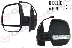 GVA 1029171 DIŞ DİKİZ AYNASI SOL DOBLO 11> ELEKTRİKLİ ISITMALI SİNYALLİ ÇİFT CAM KONVEKS 6 FİŞ VM-669EHPL
