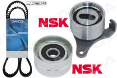 GVA 59T7118D TRİGER KAYIŞ SETİ EKSANTRİK SETİ TOYOTA COROLLA 1.3L 2E karbüratörlü EE90. EE100 88-98 1 KAYIŞ 2 RULMAN 123x240