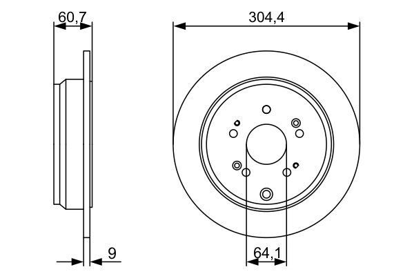 BOSCH 0986479V84 ARKA FREN DİSKİ DOLU TİP HONDA CR-V 2.0L K20 RD8 kasa 05-09 / 2.2L N22A CTDİ DİZEL 06-> / 1.6L İ -DTEC N16A2 RE6 kasa 13 -> 304.5 çap x 5 bijon - Adet disk fiyatıdır