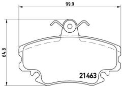 BREMBO P68008 ÖN BALATA DACIA LOGAN 04> SANDERO 08> TWİNGO II 07> 1.4-1.6-1.5dCi