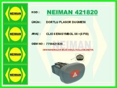 NEIMAN 421820 DORTLU FLASOR DUGMESI CLIO II EM-SYMBOL 98 > 8 FIS