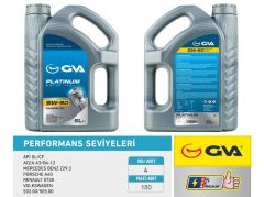 GVA 9920124 MOTOR YAĞI 5W30 5 LT PLATINUM TAM SENTETİK API SL/CF