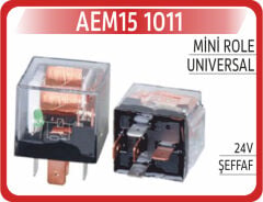 AEM15 1011 MİNİ ROLE 24V ŞEFFAF