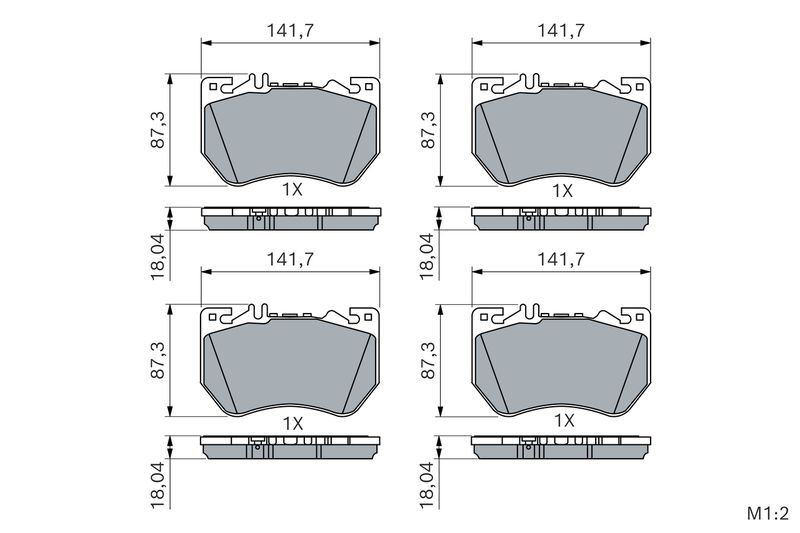 BOSCH 0986460288 FREN BALATASI ON MERCEDES W206 S206 C236 A236 W214 S214 C254 X254 SPOR TIP