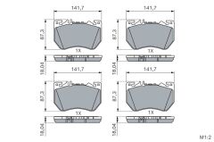 BOSCH 0986460288 FREN BALATASI ON MERCEDES W206 S206 C236 A236 W214 S214 C254 X254 SPOR TIP