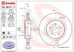 BREMBO 09861511 ARKA DISK AYNA VOLVO S60 I 03>10 V70 II 03>10