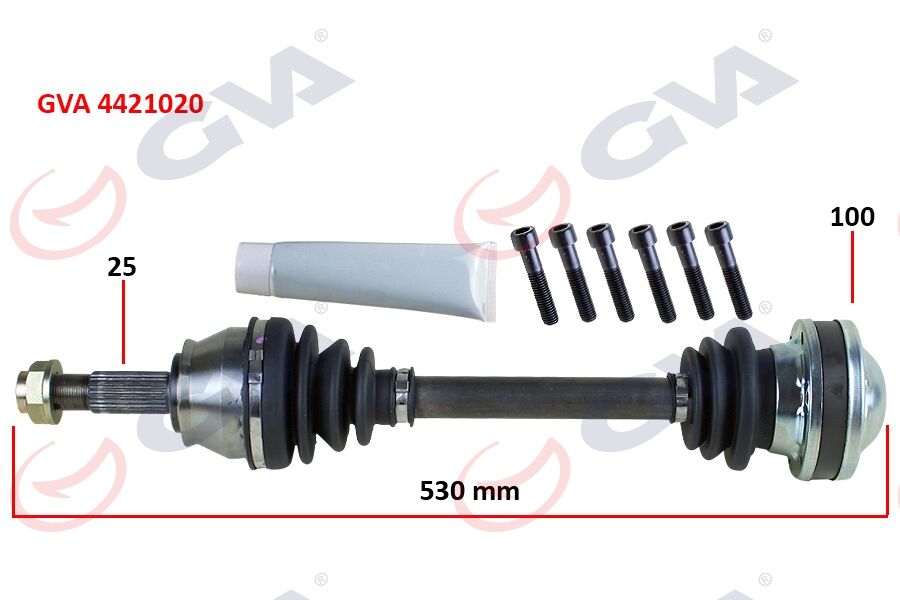 GVA 4421020 KOMPLE AKS SAĞ PALIO-ALBEA 1.3 MTJ 03-07 530mm