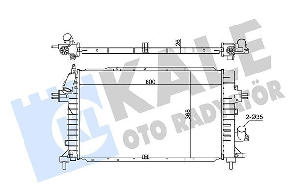 KALE 371300 RADYATÖR ASTRA H 1.3-1.7-1.9 CDTİ 04 > ZAFIRA 1.7-1.9 CDTI 05 > AC KLİMASIZ-KLİMALI MEK 599x368x26