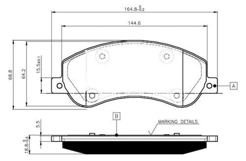 MARELLI 323700001800 ON FREN BALATASI TRANSIT V348 06>14 A.CEKER 11 /> VW AMAROK 2.0TDI 10> FİŞSSİZ
