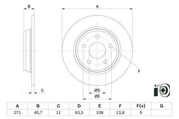 BOSCH 0986479F78 ARKA FREN DISK AYNA FOCUS IV 17>