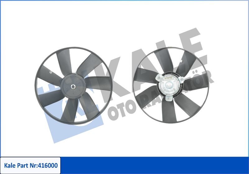 KALE 416000 FAN MOTORU GOLF III-IV-CADDY II-PASSAT-CORDOBA 93-99 IBIZA II 1.8-1.9TDI 120-72W-318mm