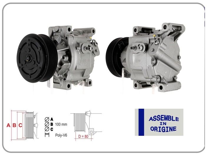 KLİMA KOMPRESÖRÜ SIFIR ÜRÜN FIAT 500 07> ALBEA 03>09 DOBLO 05>10 PALIO 03>12 PANDA 06>13 LANCIA YP SILON 03>12 FORD KA 08>16 1.3 D Multijet