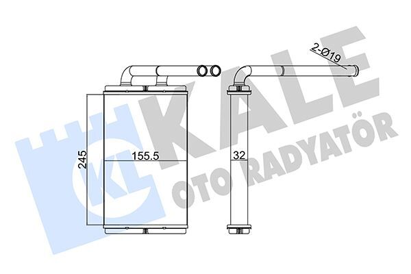 KALE 355240 KALORİFER RADYATÖRÜ CHEVROLET CAPTIVA 2.0L C100 06-> / OPEL ANTARA A 2.0L 06->