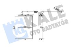KALE 355240 KALORİFER RADYATÖRÜ CHEVROLET CAPTIVA 2.0L C100 06-> / OPEL ANTARA A 2.0L 06->