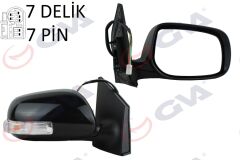 GVA 1071133 DIŞ DİKİZ AYNASI SAĞ COROLLA 08> ELEKTRİKLİ ISITMALI KATLANIR SİNYALLİ ASTARLI KONVEKS 7 FİŞ VM-6263EBR