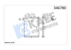 KALE 346780 KALORİFER RADYATÖRÜ KIA SORENTO 2.4L G4CS G4JS benzinli 02-> 2.5L CRDI D4CB 140hp 03-> - ALEMİNYU M
