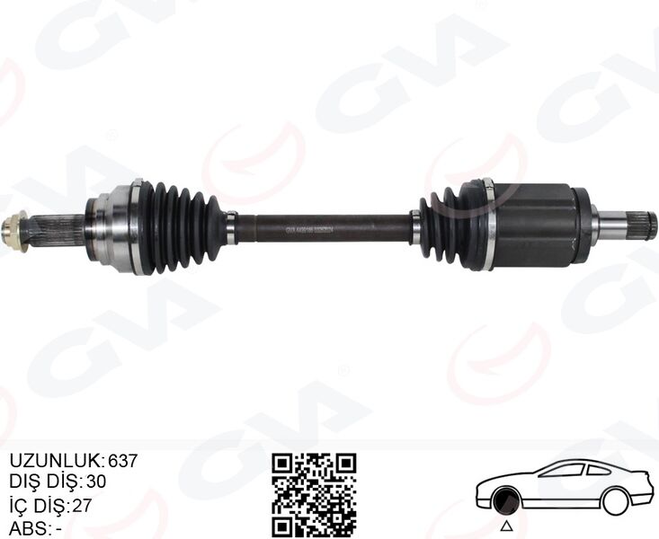 GVA 4499186 KOMPLE AKS ÖN SOL BMW X5 E70 X6 E71 E72 637MM