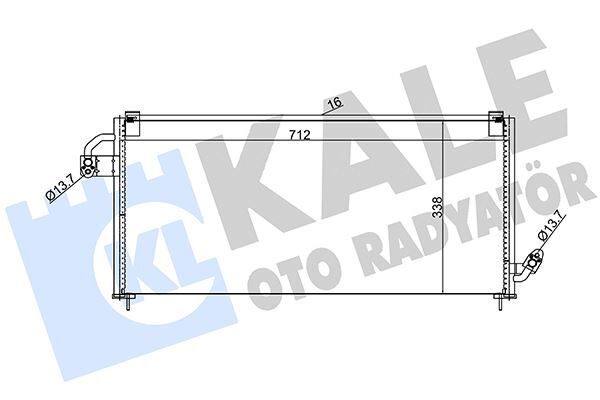 KALE 389800 KLİMA KONDENSERİ SUBARU FORESTER AL-AL 712X338X16