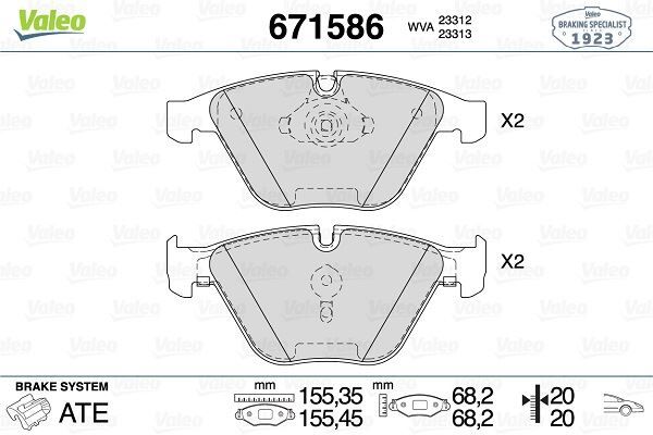 VALEO 671586 FREN BALATASI ON BMW E60 E61 E63 E64 E65 E66