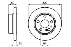 BOSCH 0986478566 FREN DISKI ARKA MERCEDES S-CLASS W140 W220