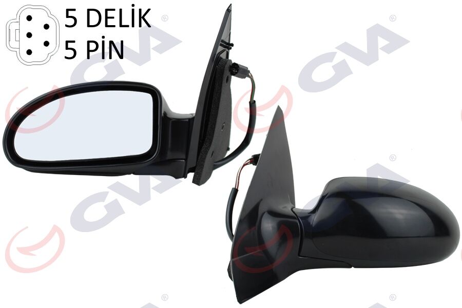 GVA 1035111 DIŞ DİKİZ AYNASI SOL FORD FOCUS 98 > ELEKTRİKLİ ASTARLI DEĞİŞEN KAPAK 5PİN 5 FİŞ VM-319EHL