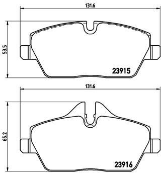 BREMBO P06034 FREN BALATASI ON BMW E81 E82 E87 E88 . MINI R55 R56 R57 R58 R59