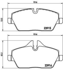 BREMBO P06034 FREN BALATASI ON BMW E81 E82 E87 E88 . MINI R55 R56 R57 R58 R59