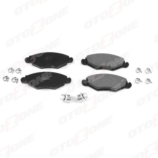 OTOZONE FDO4012-R ÖN FREN BALATASI PEUGEOT P206 1.4 1.6 09/98> P306 1.4 1.6 5/93> KULAKLARI DELİKSİZ civata takı mlı