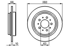BOSCH 0986478445 ARKA FREN DISK AYNA VOLVO S70 96>00 V70 96>00 XC70 99>04