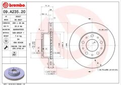 BREMBO 09A23520 ÖN FREN DİSKİ BOXER III JUMPER III DUCATO III 06> 15 JANT KUCUK 280x28x5DL HAVALI