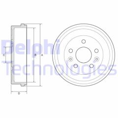 DELPHI BF597 ARKA KAMPANA RENAULT CAPTUR II 20> DACIA DUSTER II 18> NISSAN JUKE F16 19>