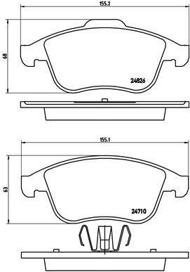 VALEO 671739 ÖN FREN BALATASI RENAULT GRAND SC NIC III 09>16 LAGUNA III 07>15 MEGANE III 09>15 K:17.1MM Y:68MM
