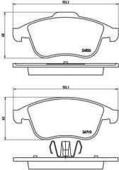 VALEO 671739 ÖN FREN BALATASI RENAULT GRAND SC NIC III 09>16 LAGUNA III 07>15 MEGANE III 09>15 K:17.1MM Y:68MM