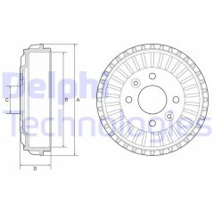 DELPHI BF594 ARKA FREN KAMPANASI RENAULT CLIO V 19>