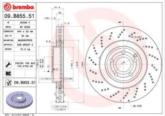 BREMBO 09B85551 FREN DISKI ON MERCEDES CLS-CLASS C218 X218