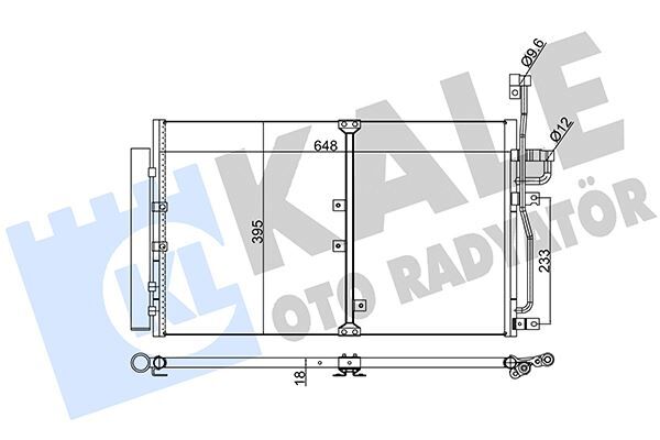KALE 391000 KLİMA RADYATÖRÜ KONDANSATÖRÜ OPEL ANTARA-CHAVROLET CAPTIVA 06> AL-AL 670X393X18