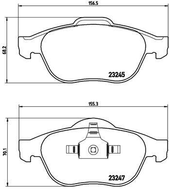 VALEO 670993 ÖN FREN BALATASI RENAULT SCENIC II 03> GRAND SCENIC II 03> 1.5dCi 1.6 1.9dCi 2.0 2.0dCi