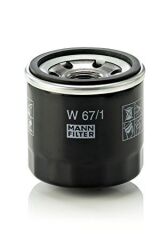 MANN W67 YAG FILTRESI MITSUBISHI COLT VI 1.1-1.3-1.5 04 > COLT CZC CABRIOLET 1.5 06 > SMART FORFOUR 04 >