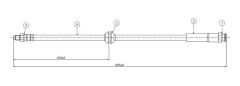 CAVO C800478A FREN HORTUMU ARKA FIAT DUCATO 06> CITROEN JUMPER II 06> PEUGEOT BOXER 06> 440mm
