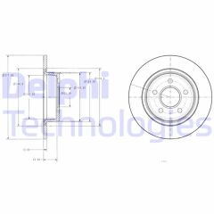 DELPHI BG3873 ARKA FREN DISK AYNASI CONNECT 1.8TDCI 02>13 ABS LI