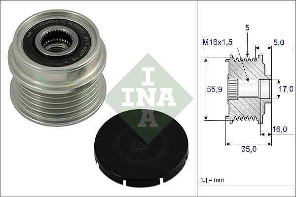 INA 535000410 ALTERNATÖR GERGİ RULMANI ALTERNATÖR KASNAĞI PASSAT-A4 1.9 TDI AFN-AVG-1Z