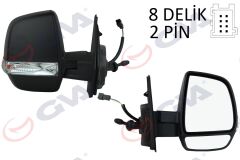GVA 1029159 DIŞ DİKİZ AYNASI SAĞ DOBLO 11> OPEL COMBO 12>18 MEKANİK SİNYALLİ ÇİFT CAM KONVEKS VM-669R