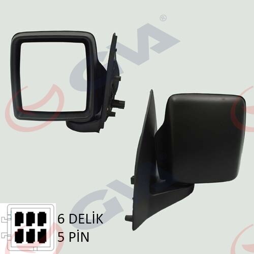 GVA 1090836 DIŞ DİKİZ AYNASI SOL COMBO C 01> ELEKTRİKLİ ISITMALI KONVEKS 5 FİŞ VM-965EHL