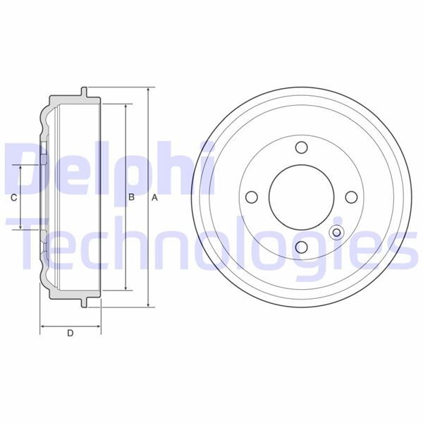 DELPHI BF638 ARKA FREN KAMPANASI OPEL CORSA F 19> PEUGEOT 208 19>