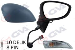 GVA 1037231 DIŞ DİKİZ AYNASI SAĞ FORD FİESTA 13> ELEKTRİKLİ ISITMALI KATLANIR ASTARLI 10 DELİK-8 PİN 10 FİŞ VM-6326NEBAR 1748313
