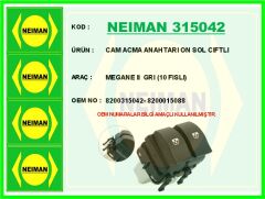 NEIMAN 315042 CAM ACMA ANAHTARI ON SOL CIFTLI MEGANE II GRI 10 FISLI