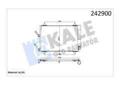 KALE 040ABC010 KLİMA RADYATÖRÜ KONDENSER BERLINGO 06>XSARA 04>PARTNER 06>1.6 HDI 530x362x16 1 SIRA ALB SİSTEM