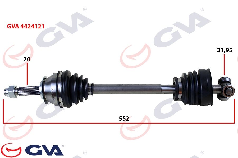 GVA 4424121 KOMPLE AKS SOL UNO 70 1.4i 94-00 552mm